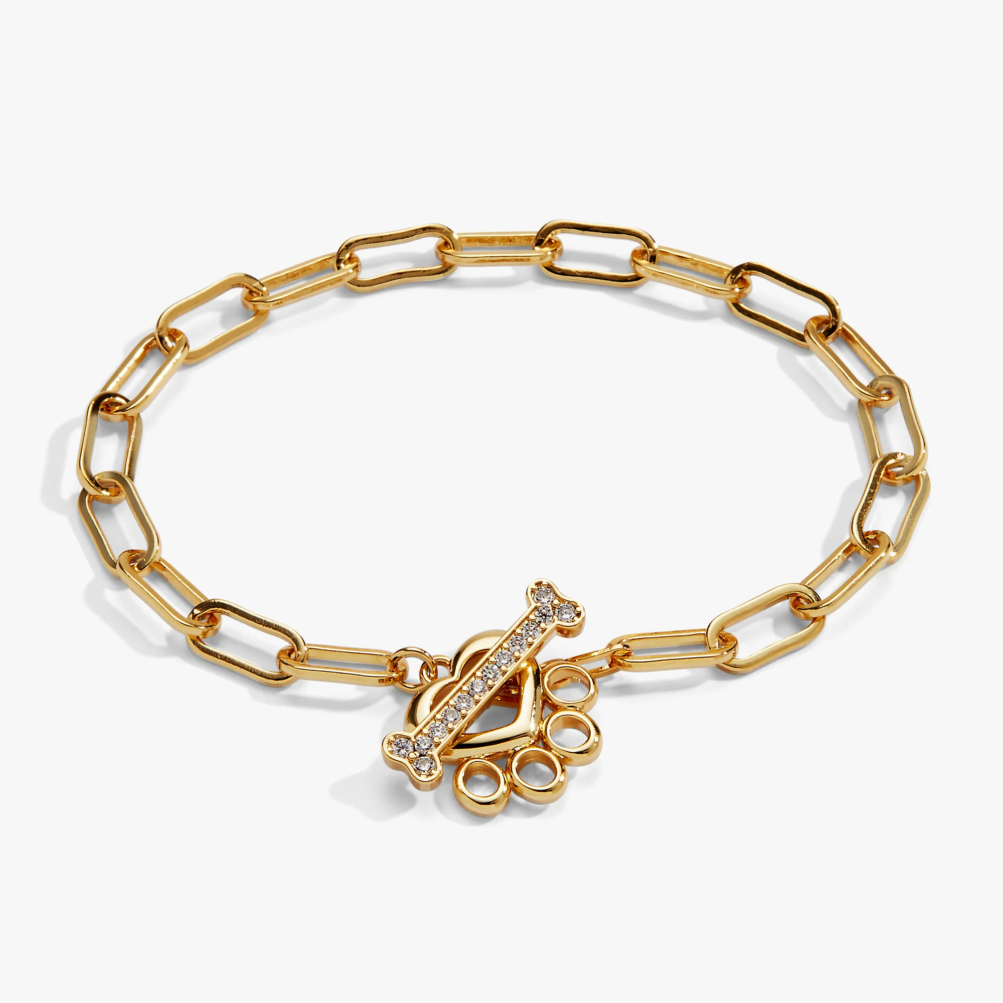 Vet Tech Pave Paw Toggle Bracelet