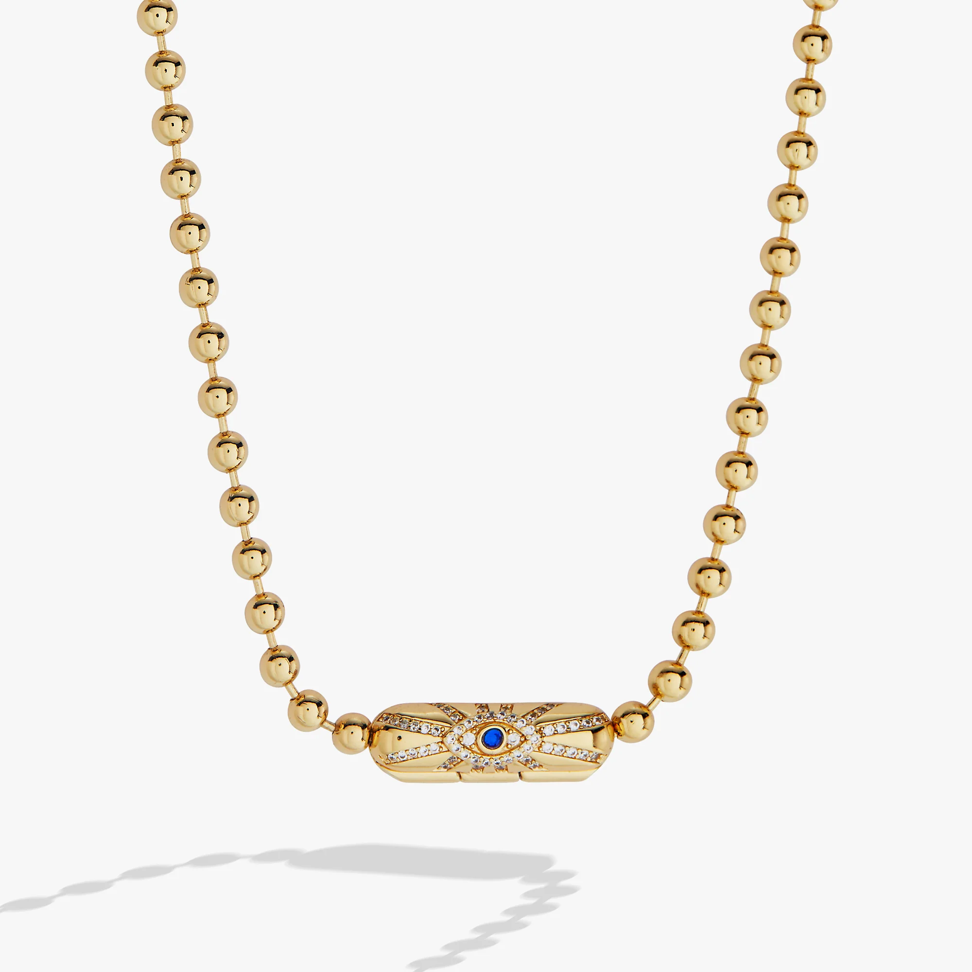 Evil Eye Barrel Closure Necklace