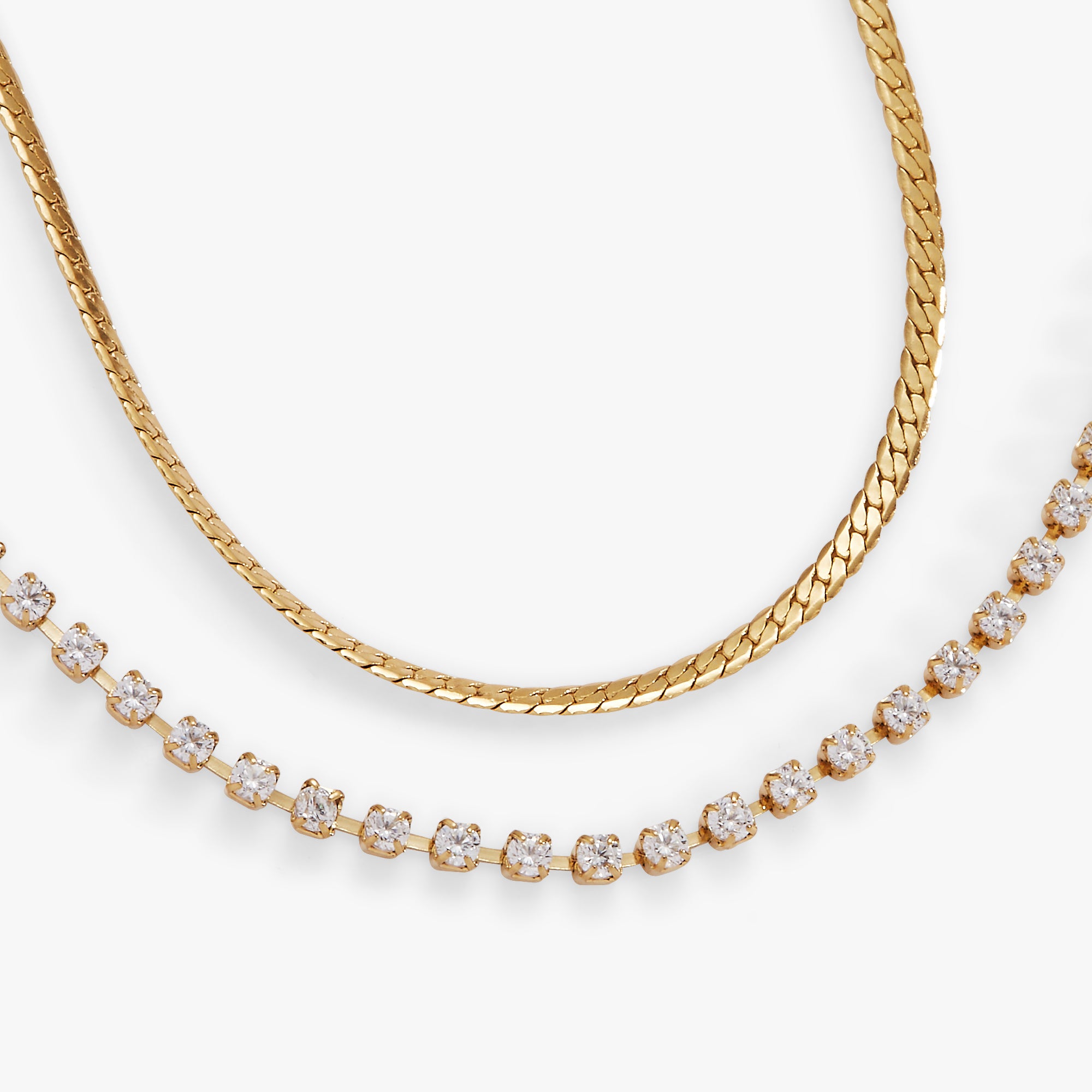 Double Strand Crystal Tennis Chain Bracelet - Image 2