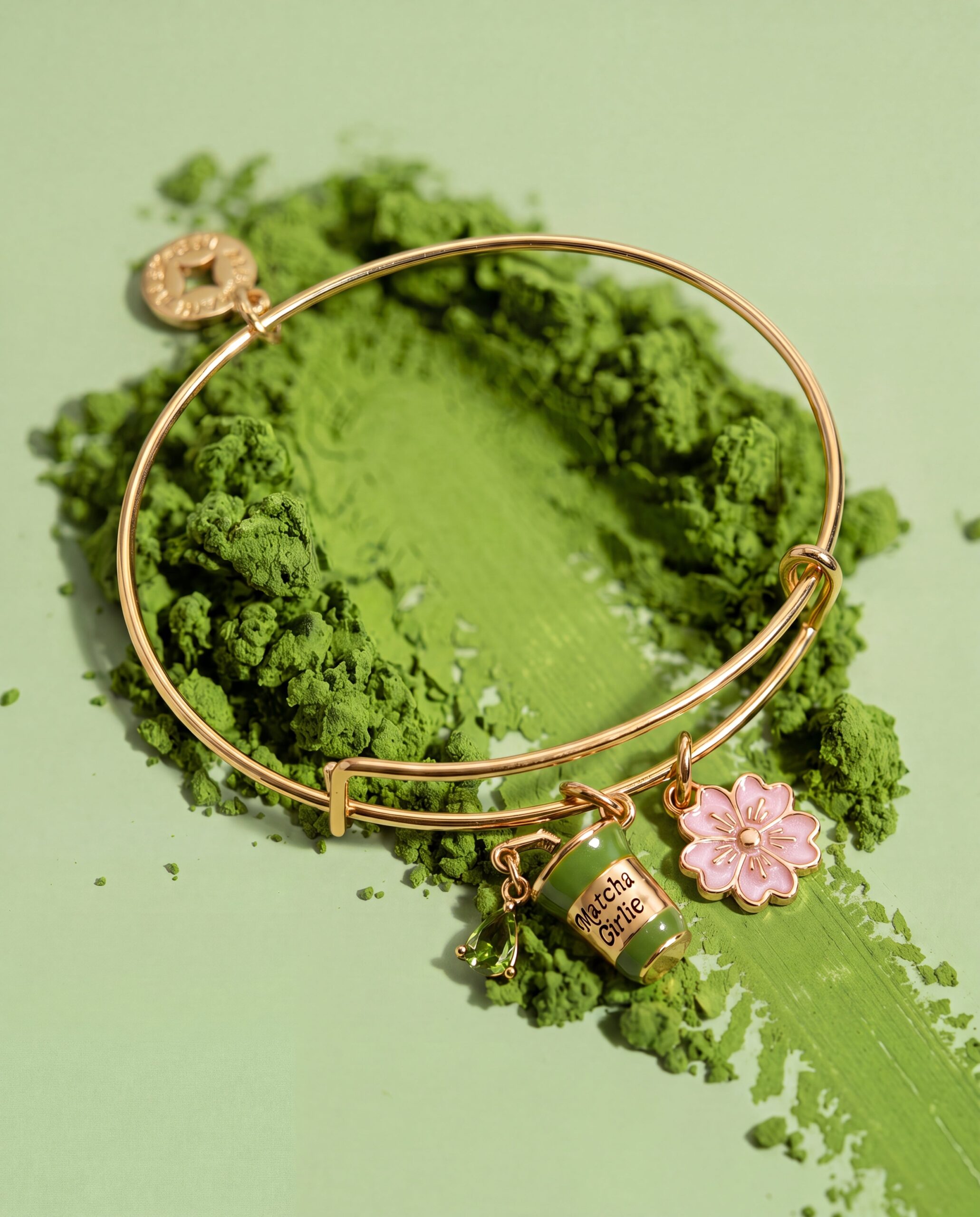'Matcha Girlie' Charm Bangle - Image 4