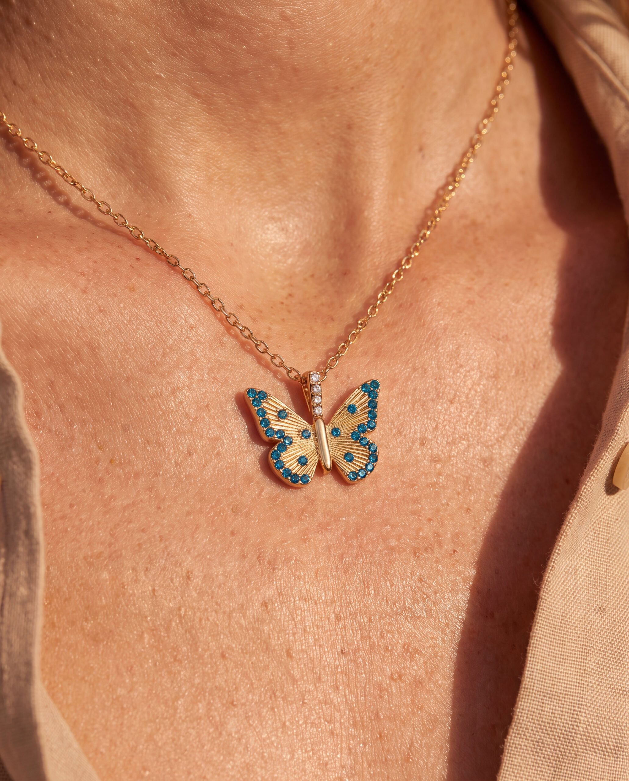 December 'Wisdom' Butterfly Birthstone Pendant - Image 3