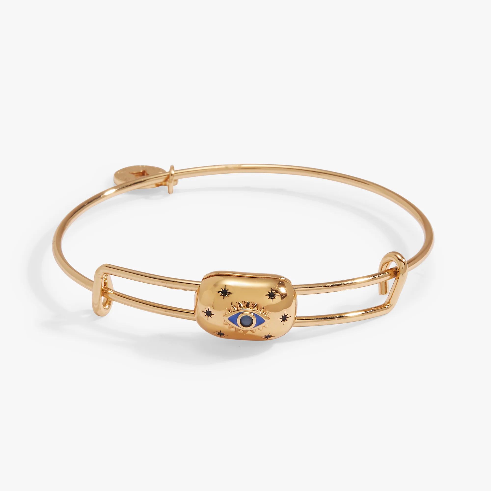 Blue Aventurine Evil Eye Slider Bead Bangle