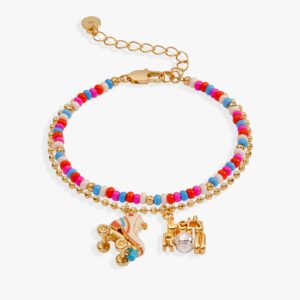 70s Roller Skate Double Strand Bracelet