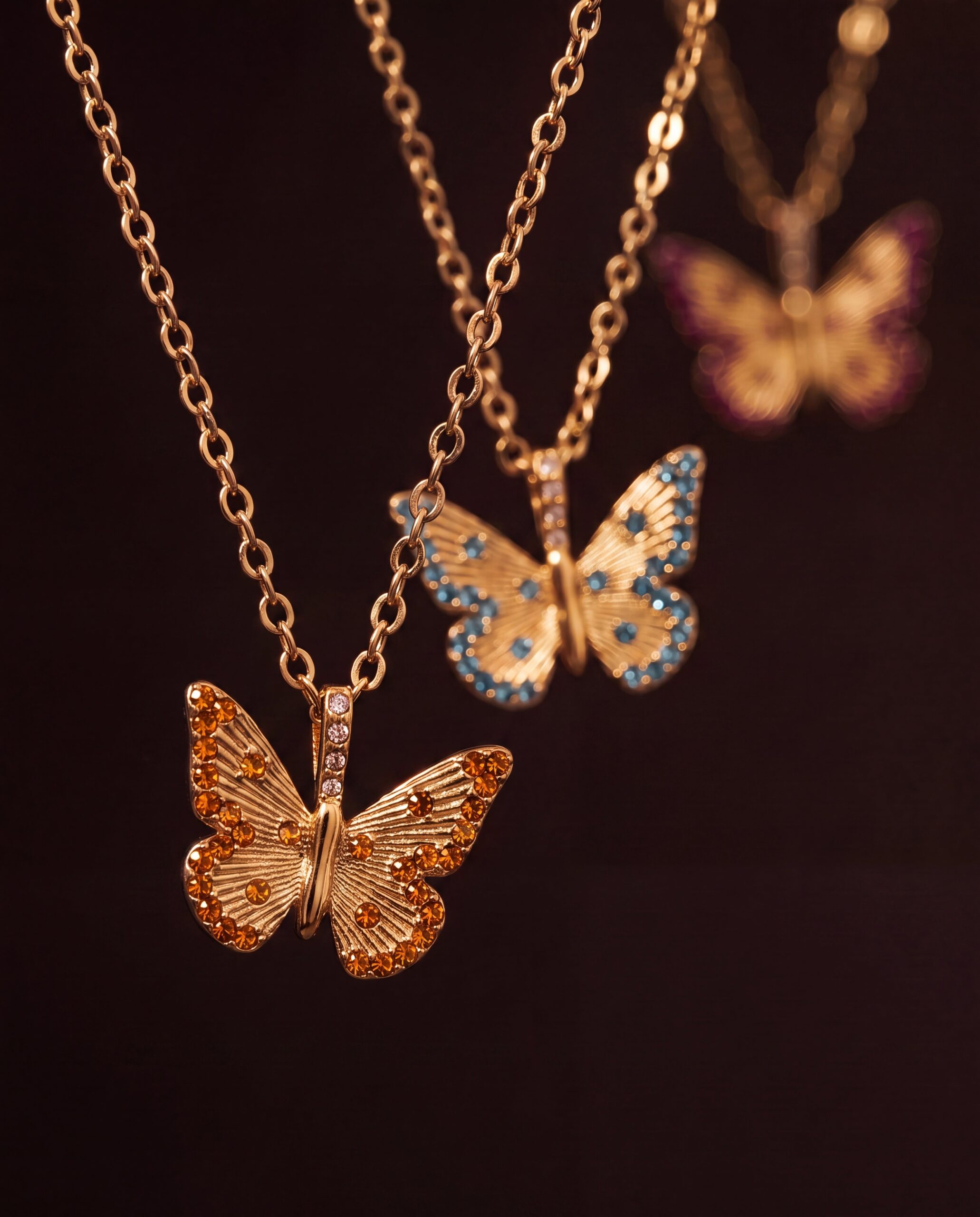 December 'Wisdom' Butterfly Birthstone Pendant - Image 6