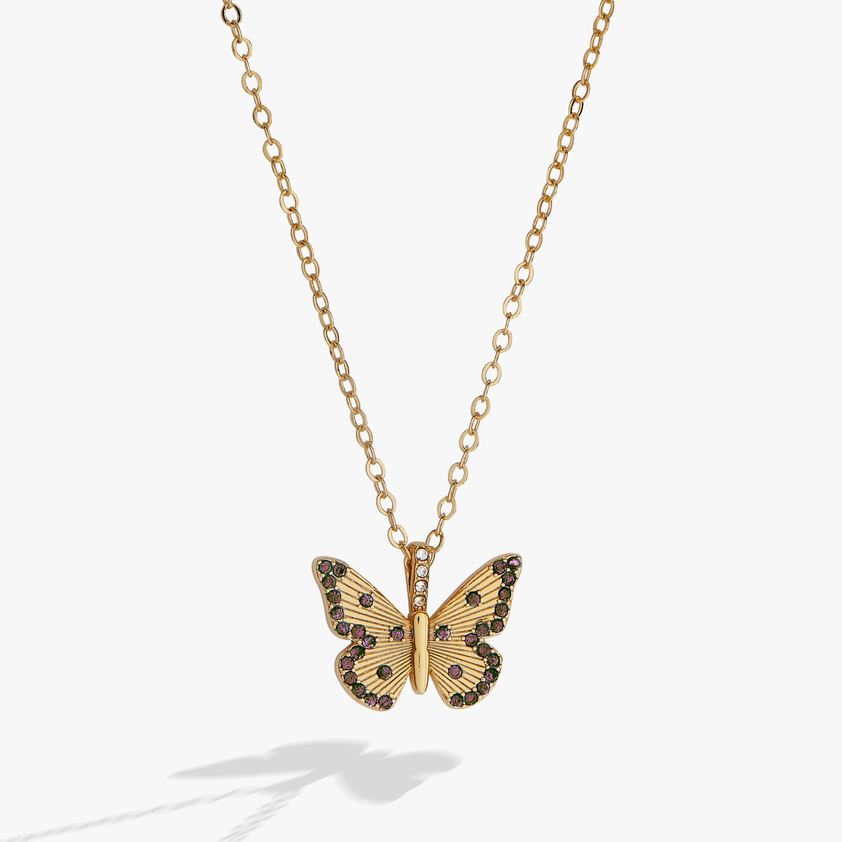 June 'Luck' Butterfly Birthstone Pendant