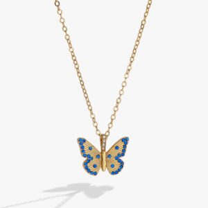 September 'Protection' Butterfly Birthstone Pendant