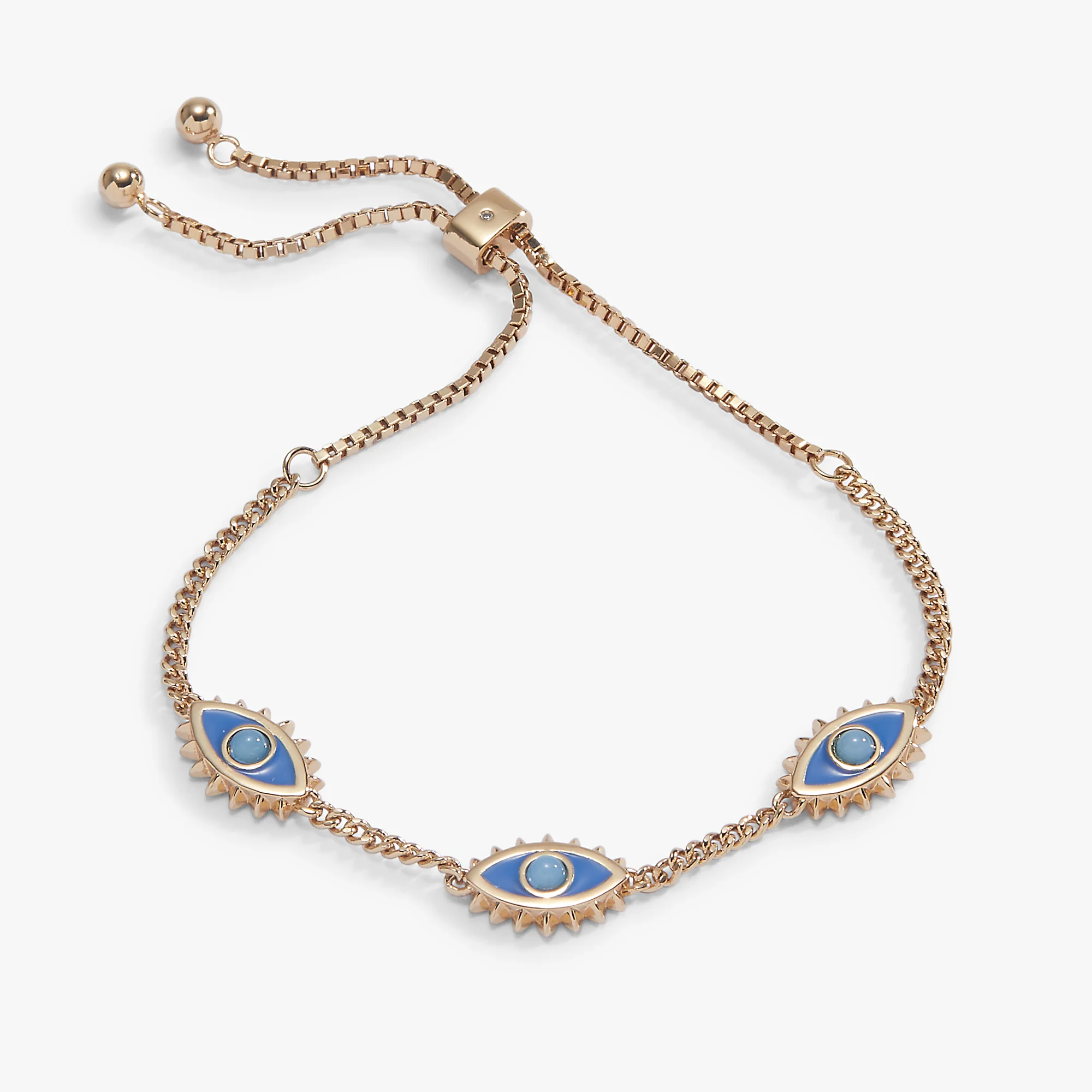 Blue Aventurine Evil Eye Bolo Bracelet