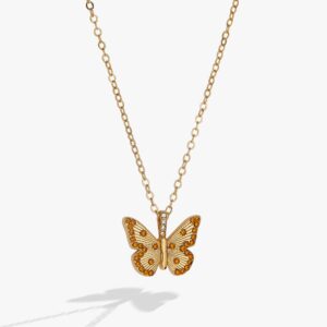 November 'Balance' Butterfly Birthstone Pendant