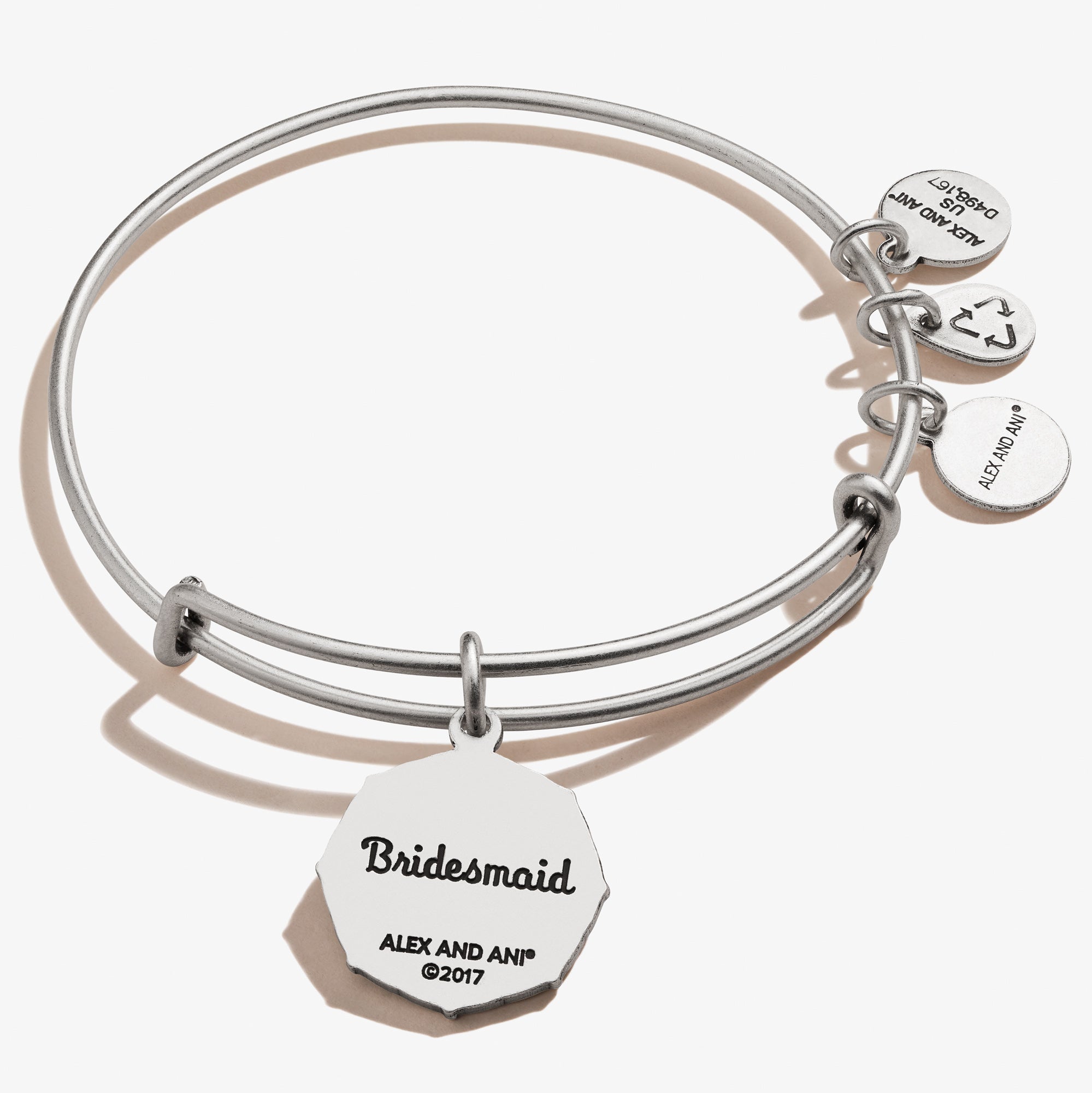 Bridesmaid 'Sister of My Heart' Charm Bangle - Image 2