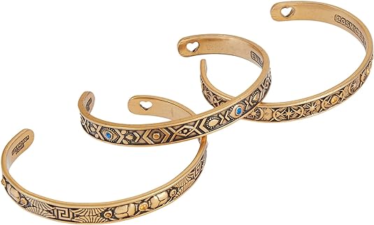 Cosmic Balance Cuff Bracelets. Set of 3