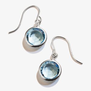 Aquamarine Birthstone Earrings. March