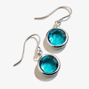 Blue Zircon Birthstone Earrings. December