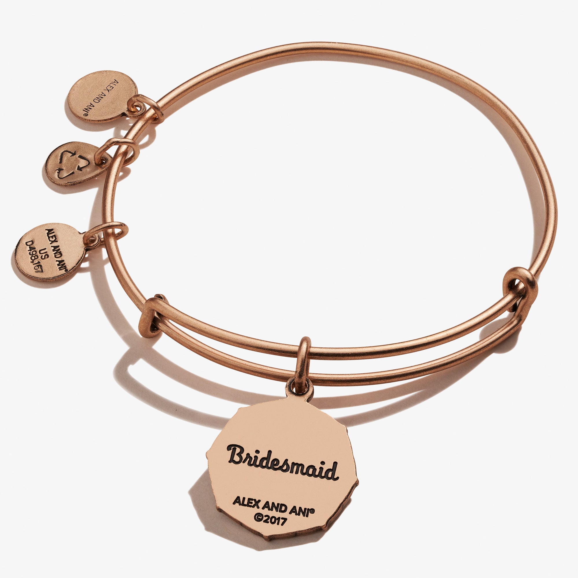 Bridesmaid 'Sister of My Heart' Charm Bangle - Image 6