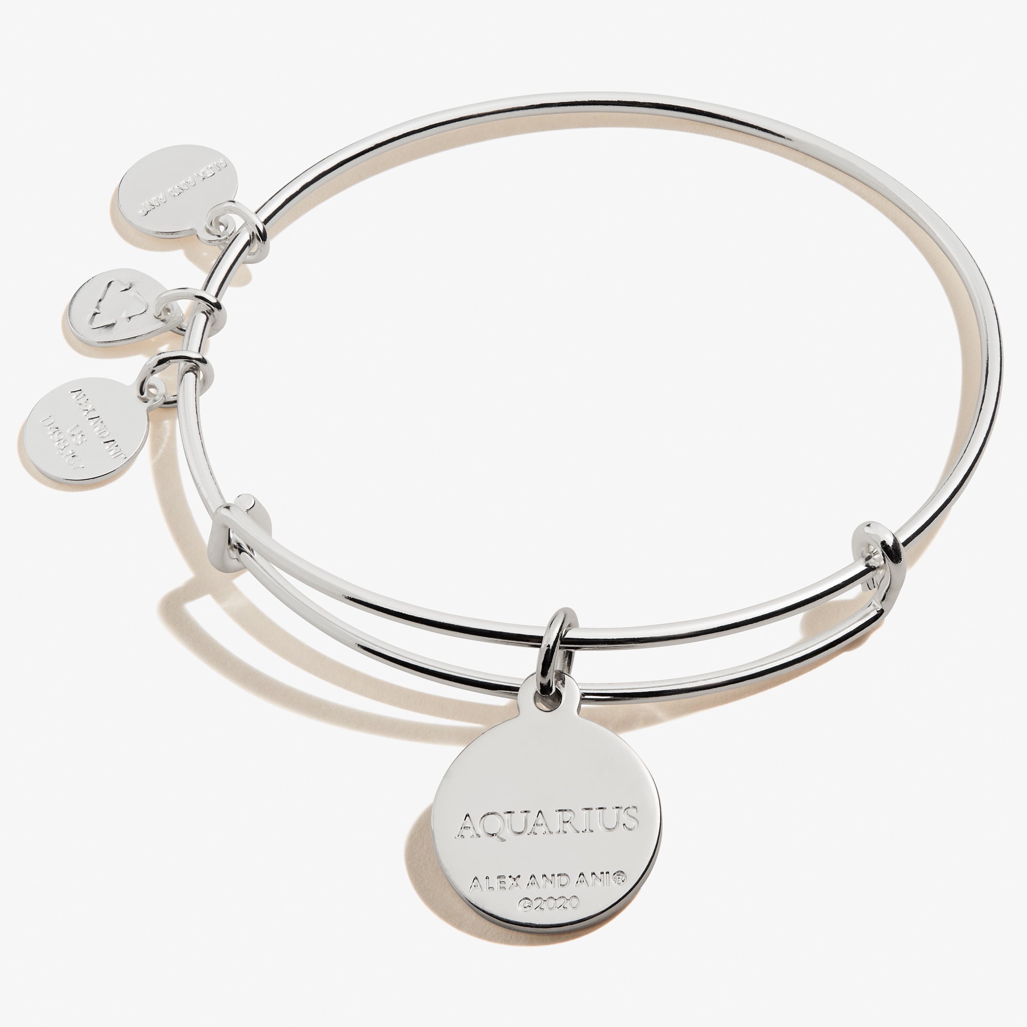 Aquarius Zodiac Charm Bangle - Image 3