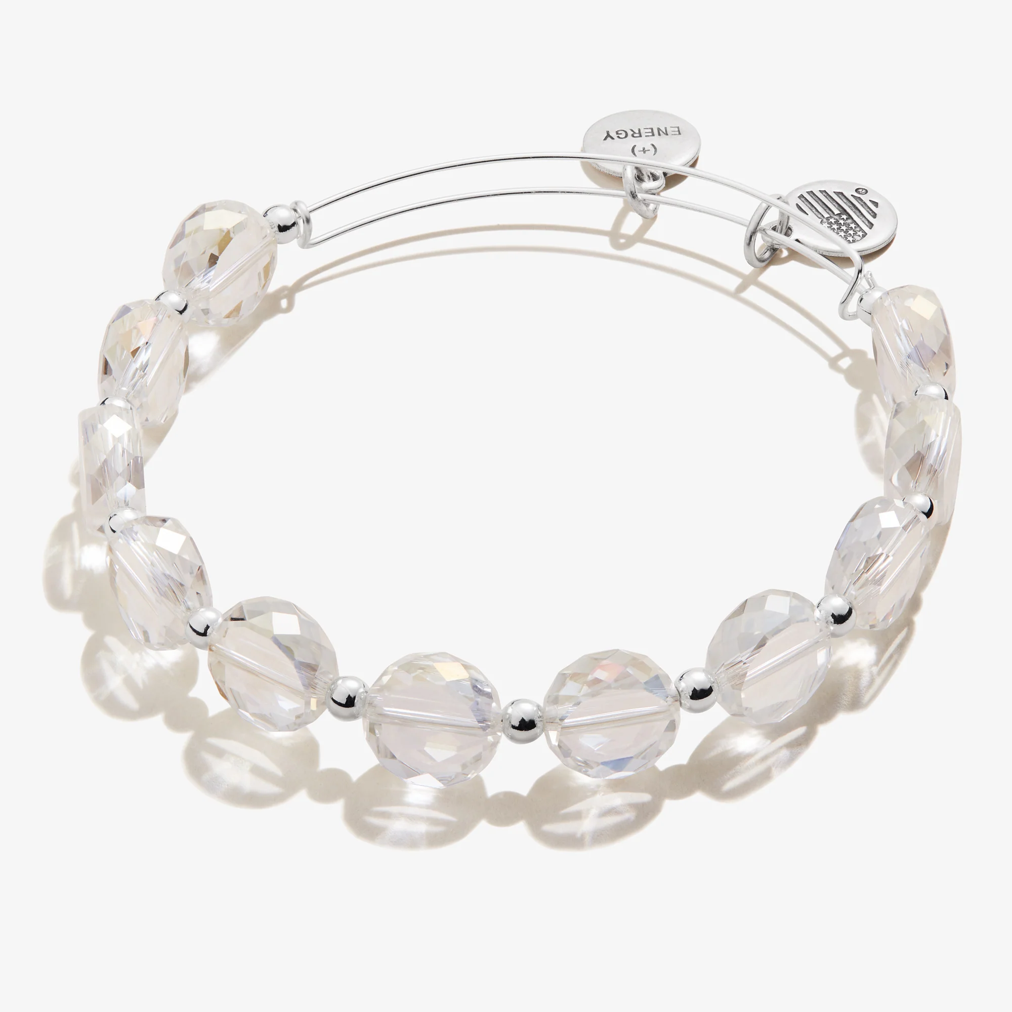 Disco Beaded Bangle. Ice