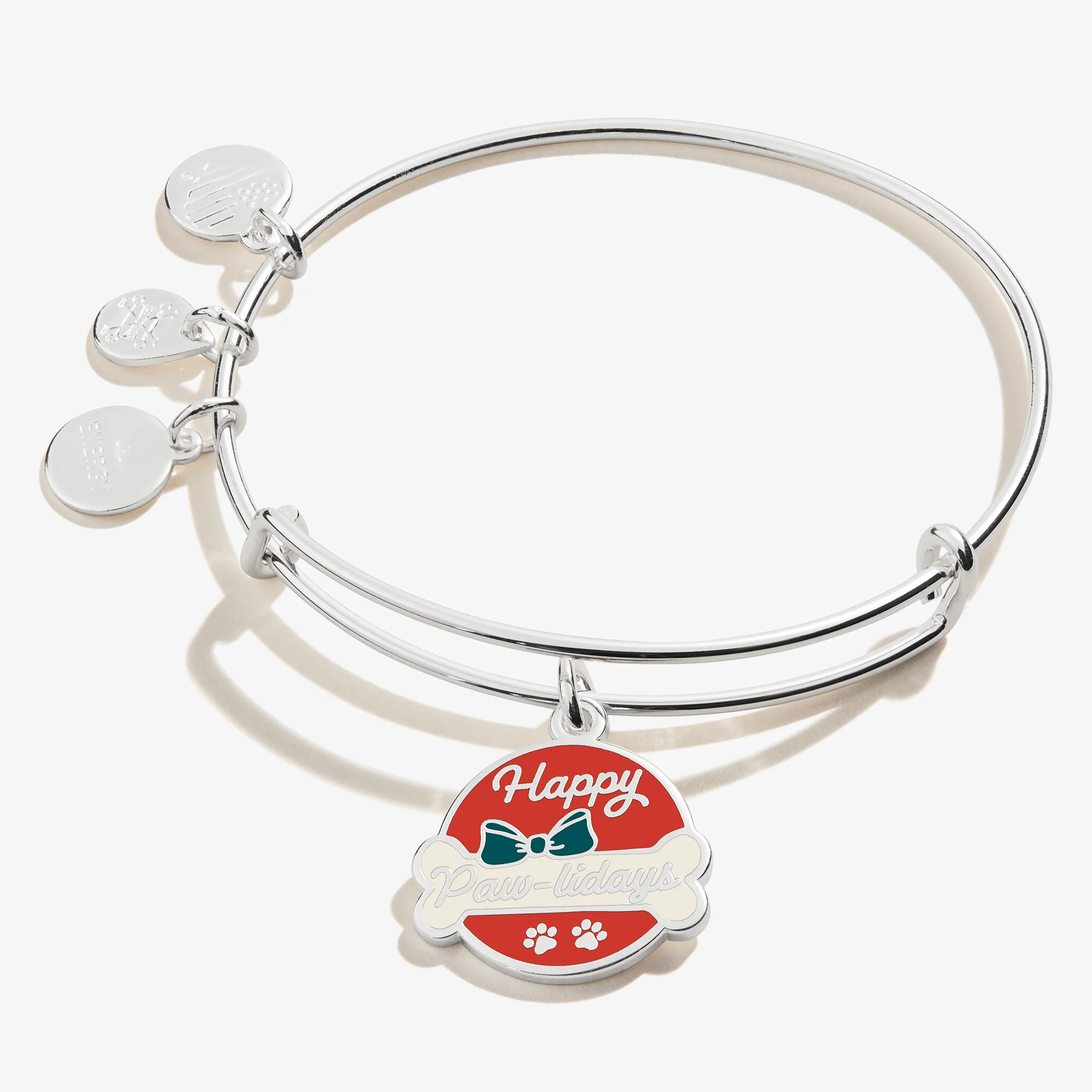 'Happy Paw-lidays' Dog Holiday Charm Bangle