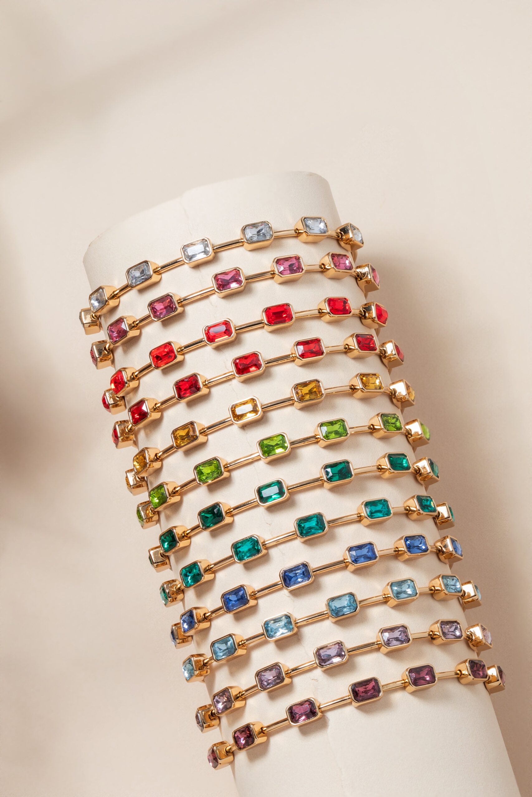 April Birthstone Emerald Cut Bangle - Image 7