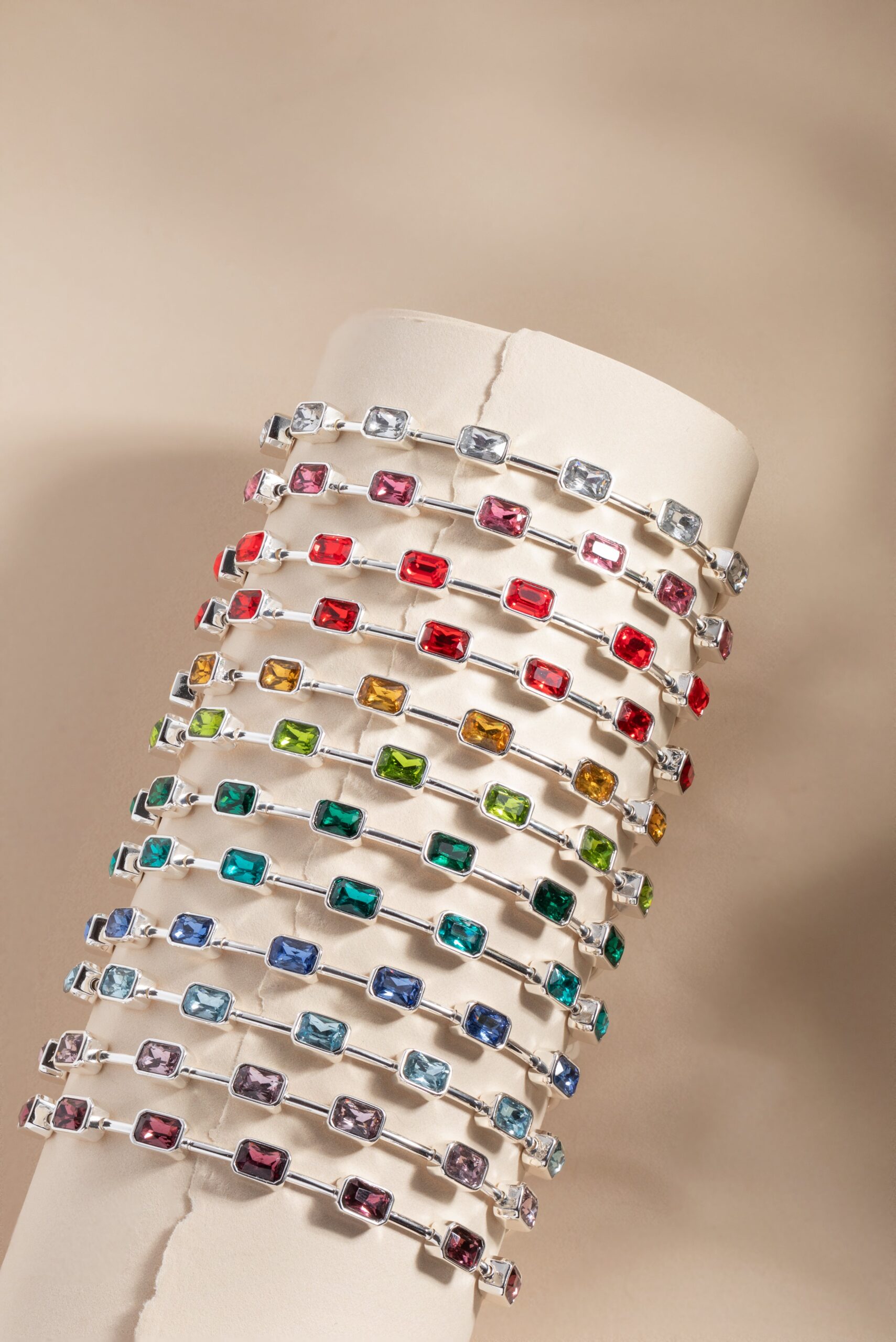 April Birthstone Emerald Cut Bangle - Image 4