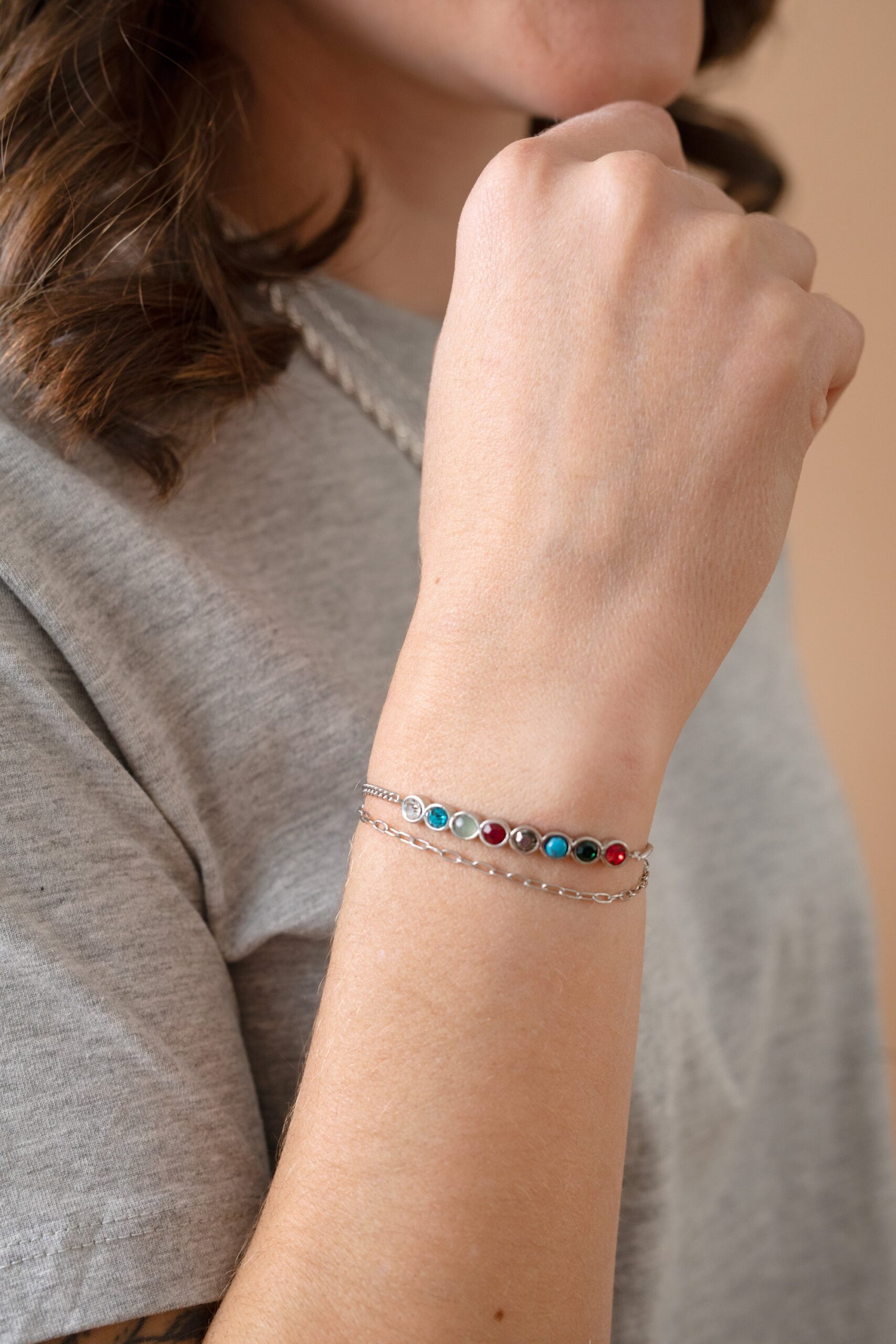 Daughter Hidden Message Acrostic Bolo Bracelet - Image 9