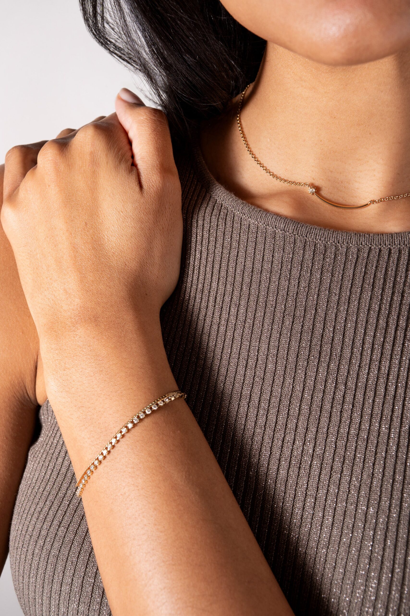 Double Strand Crystal Tennis Chain Bracelet - Image 6