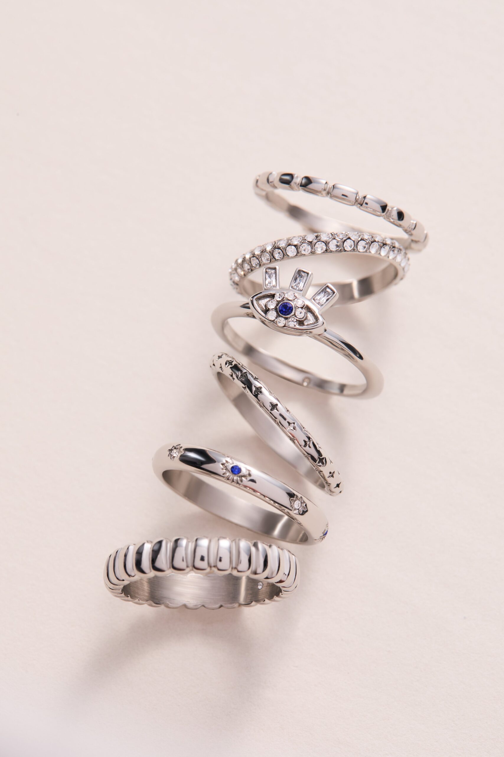Ribbed Stacking Ring Set of 3 - Image 7
