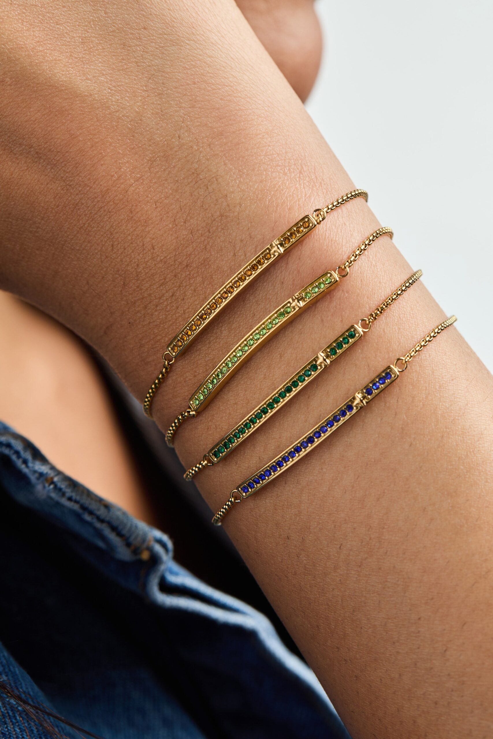 May Everyday Birthstone Pave Bolo Bracelet - Image 2