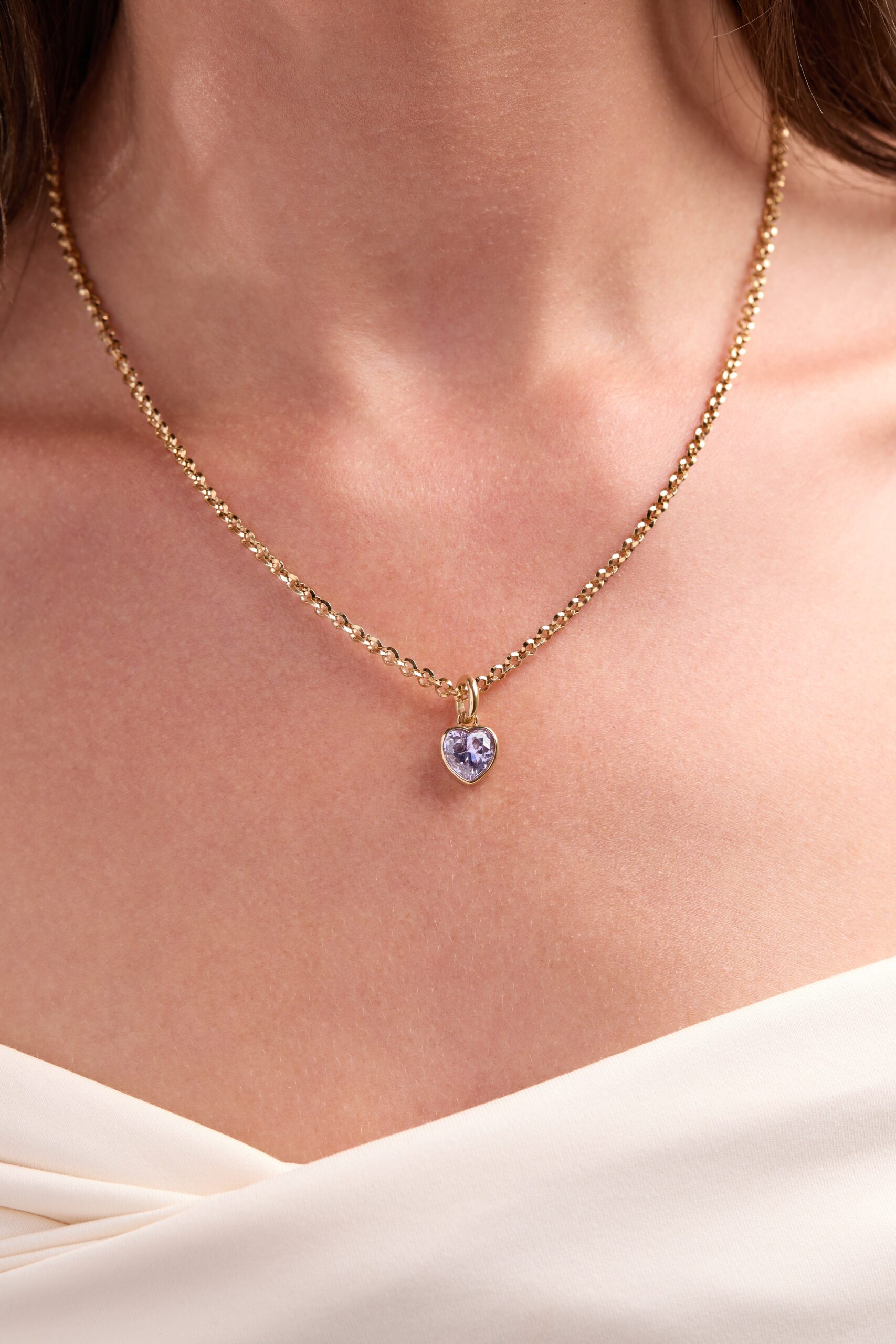 April 'Strength' Heart Birthstone Charm - Image 2