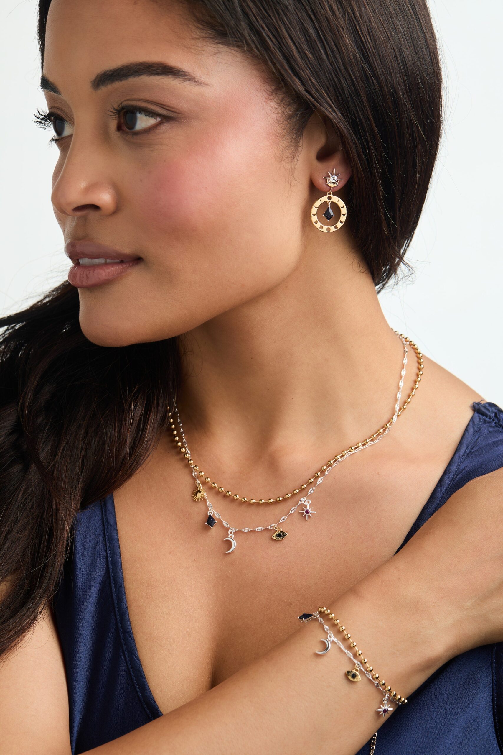 Moon Phase Statement Earring - Image 4