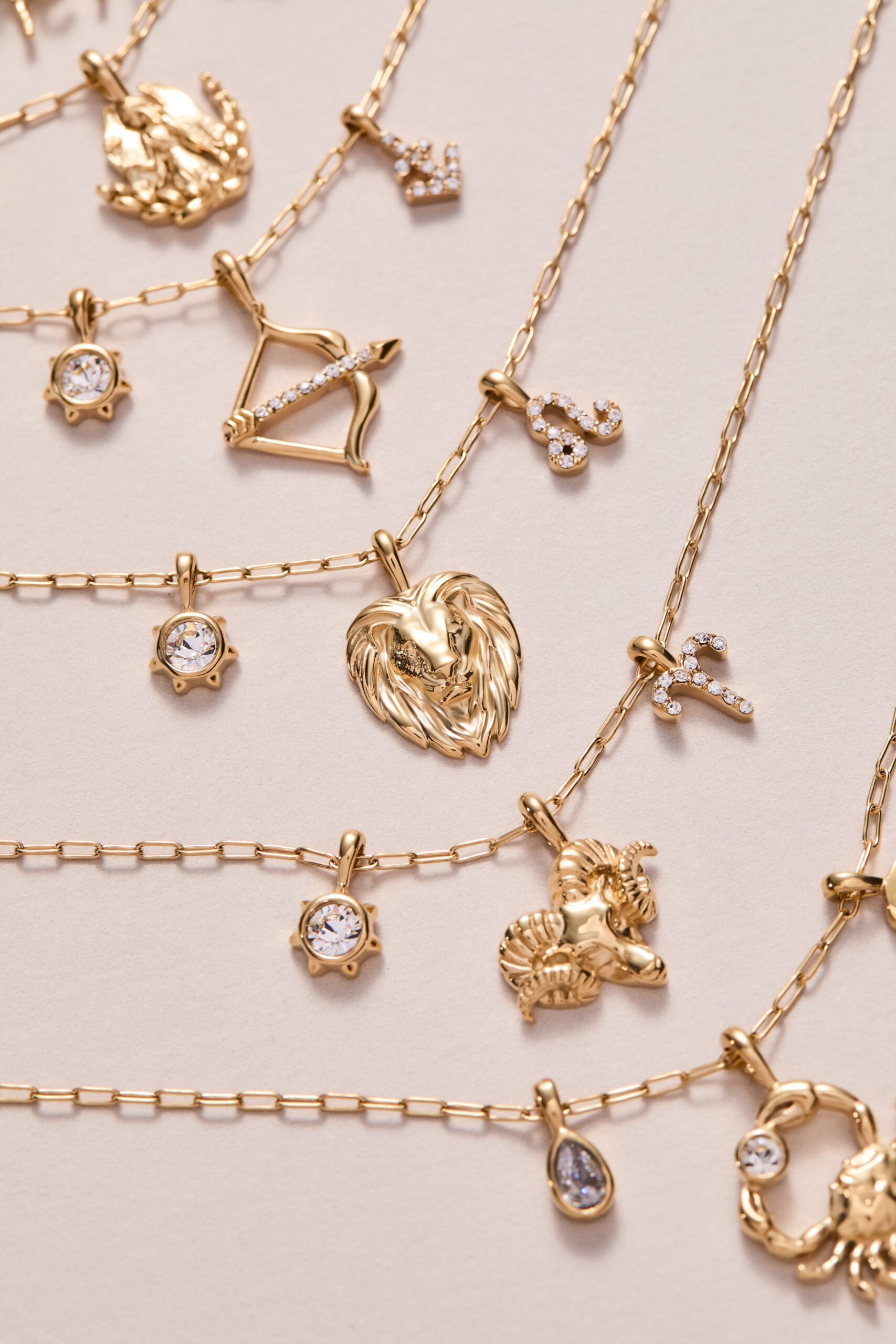 Sagittarius Zodiac Charm Cluster Necklace - Image 4