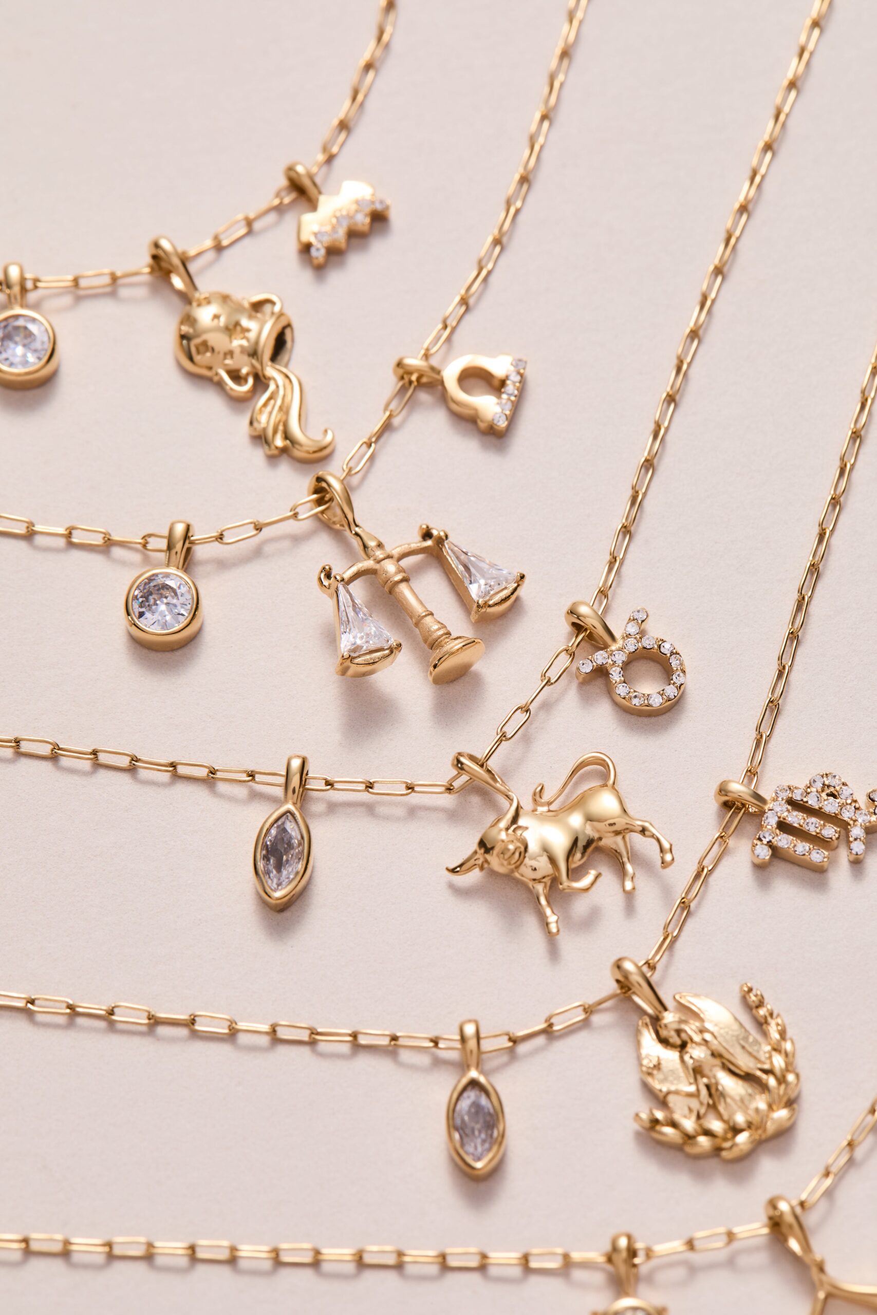 Virgo Zodiac Charm Cluster Necklace - Image 6
