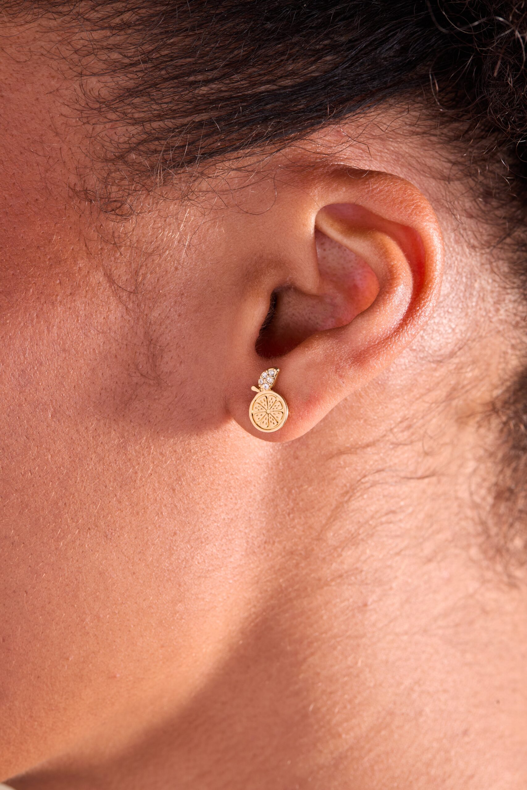 Orange Slice Stud Earrings - Image 2