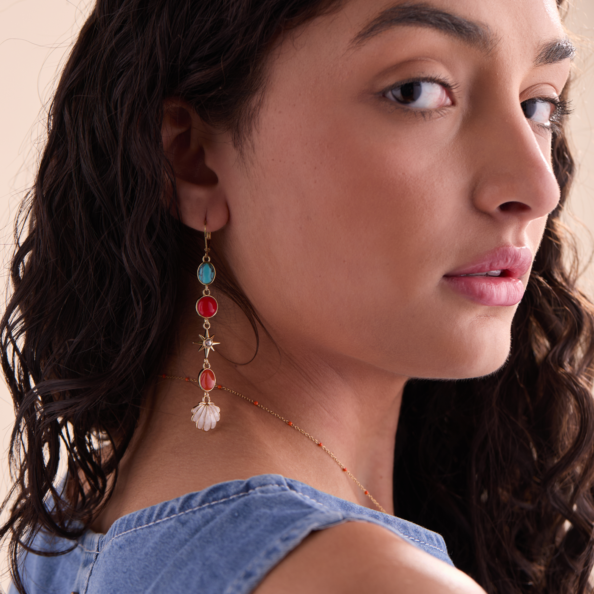 Moonlight Beach Linear Earring - Image 2