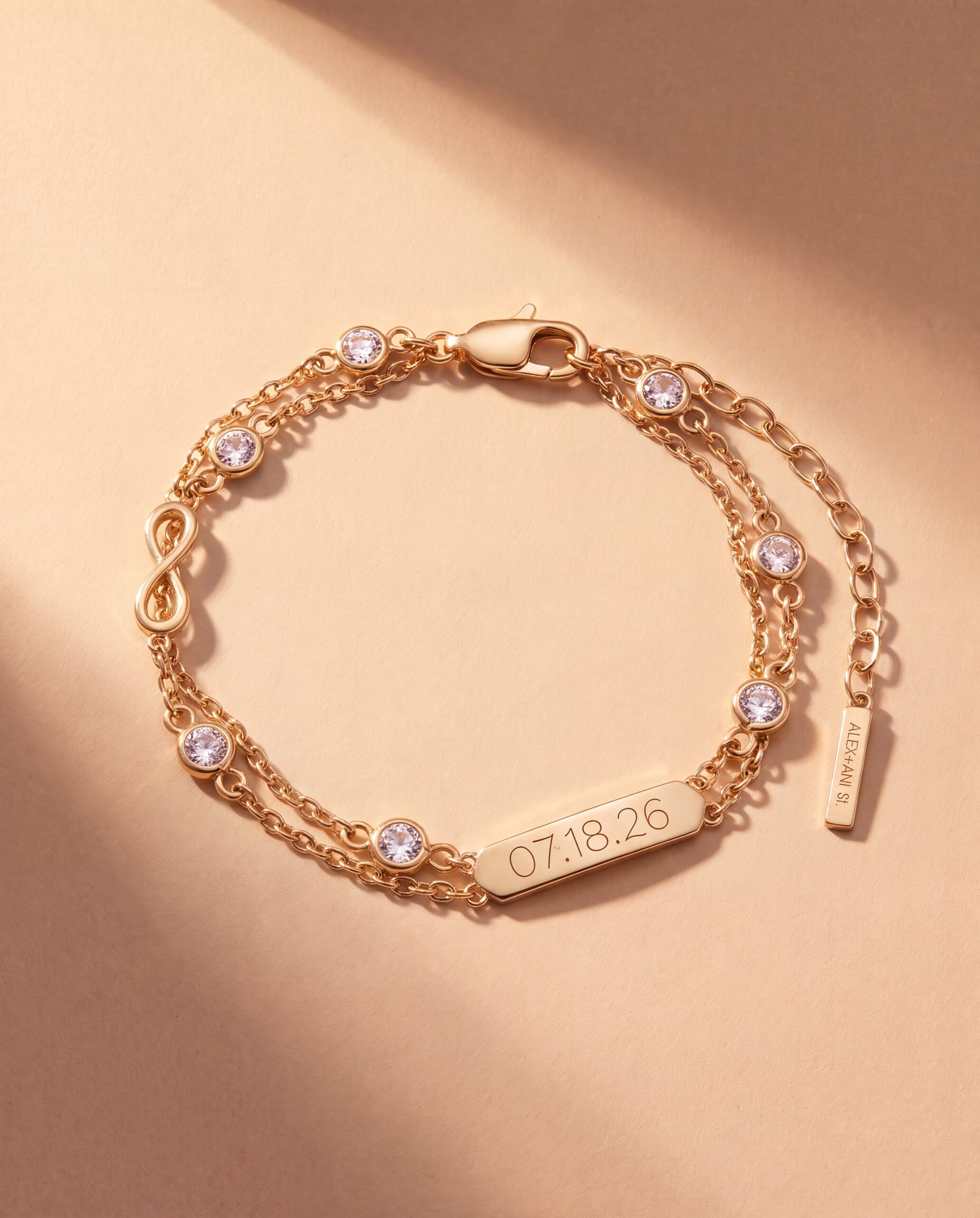 Infinity Chain Double Strand Bracelet - Image 2