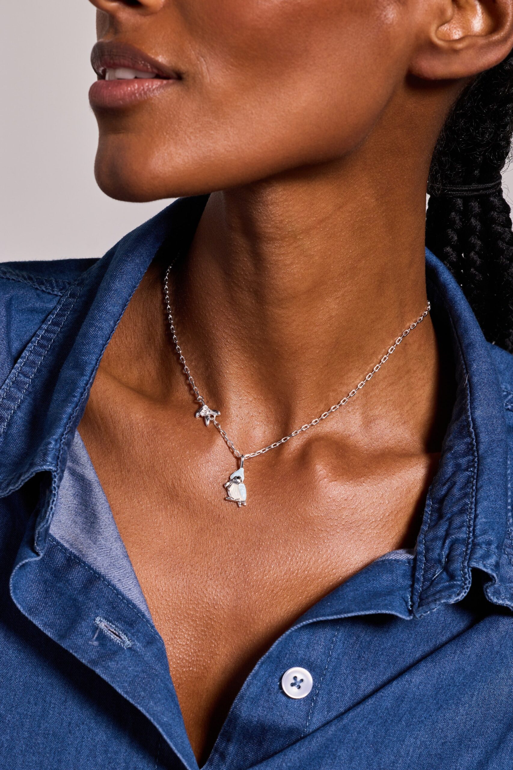 Tufted Titmouse Bird Pendant Necklace - Image 4