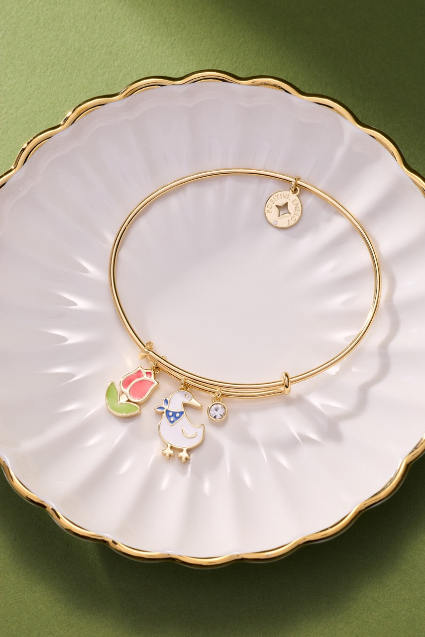 Garden Party Multi Charm Bangle - Image 5
