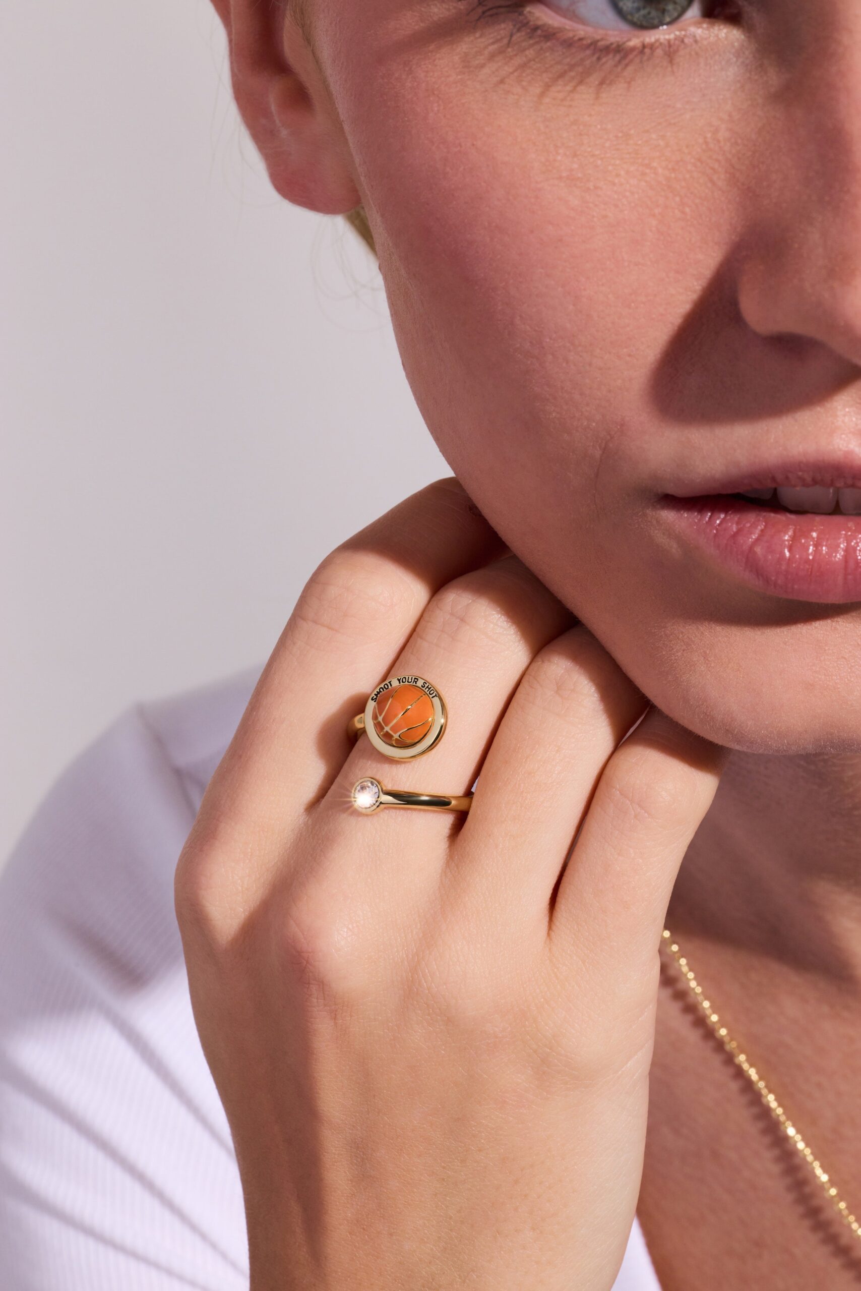 'Shoot Your Shot' Basketball Open Fidget Ring - Image 2