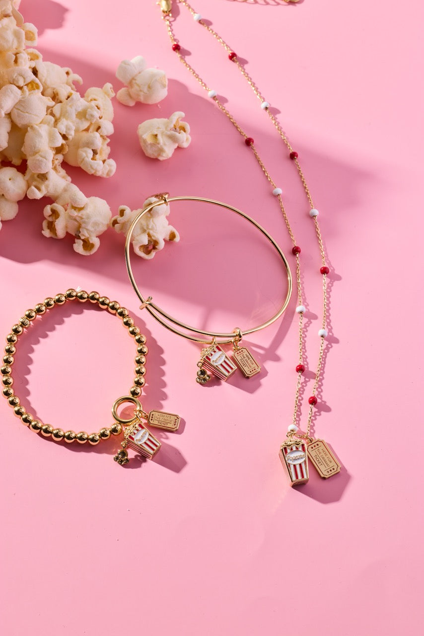 'Here For The Drama!' Popcorn Charm Locket Pendant - Image 9