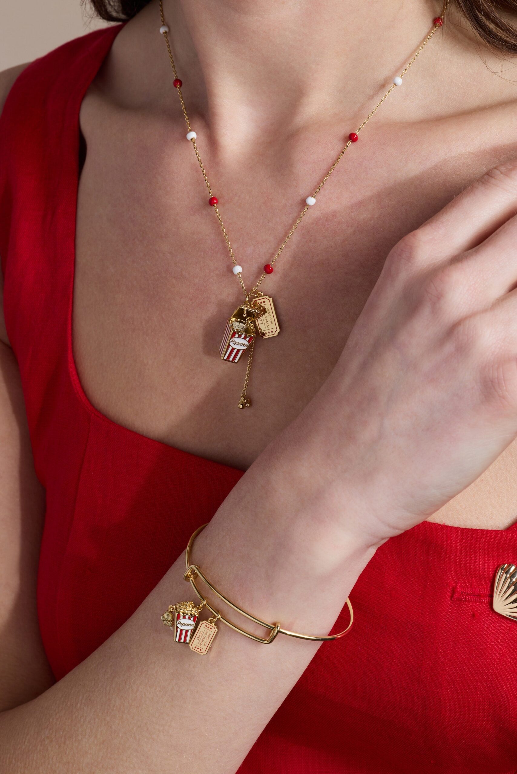 'Here For The Drama!' Popcorn Charm Locket Pendant - Image 7