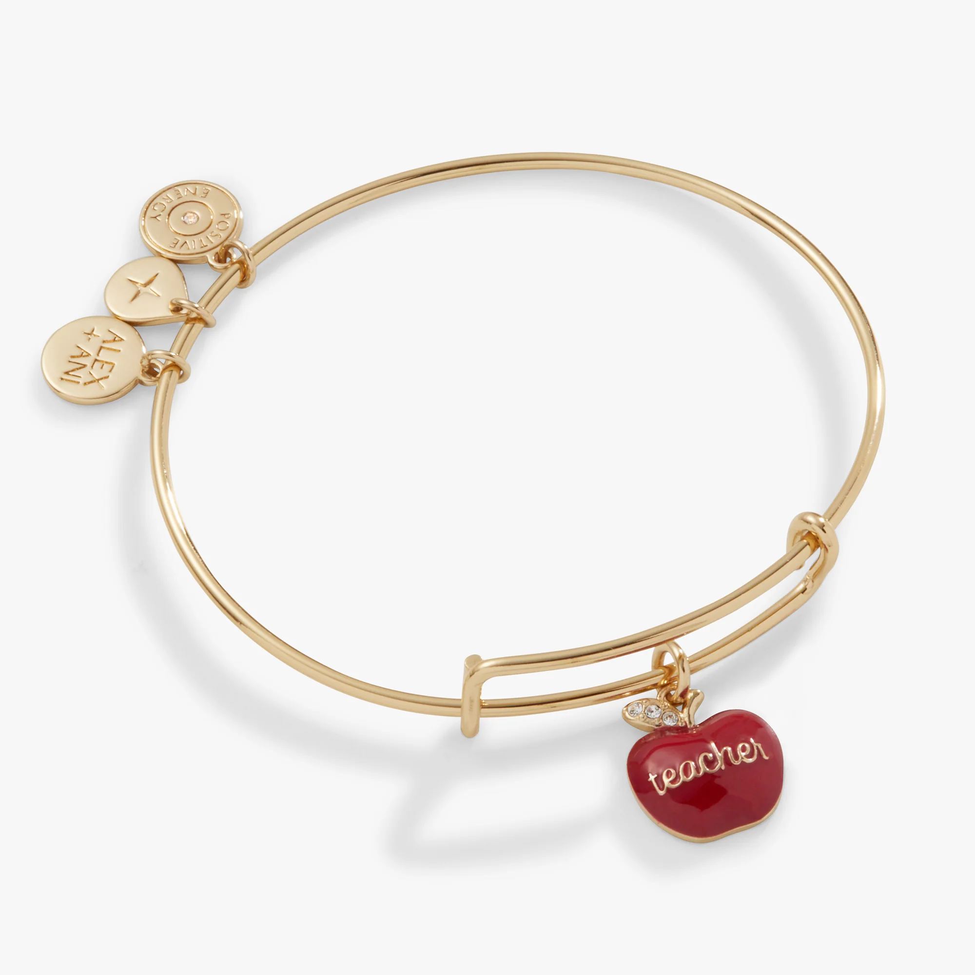 Teacher 'Grow. Inspire. Love' Apple Charm Bangle