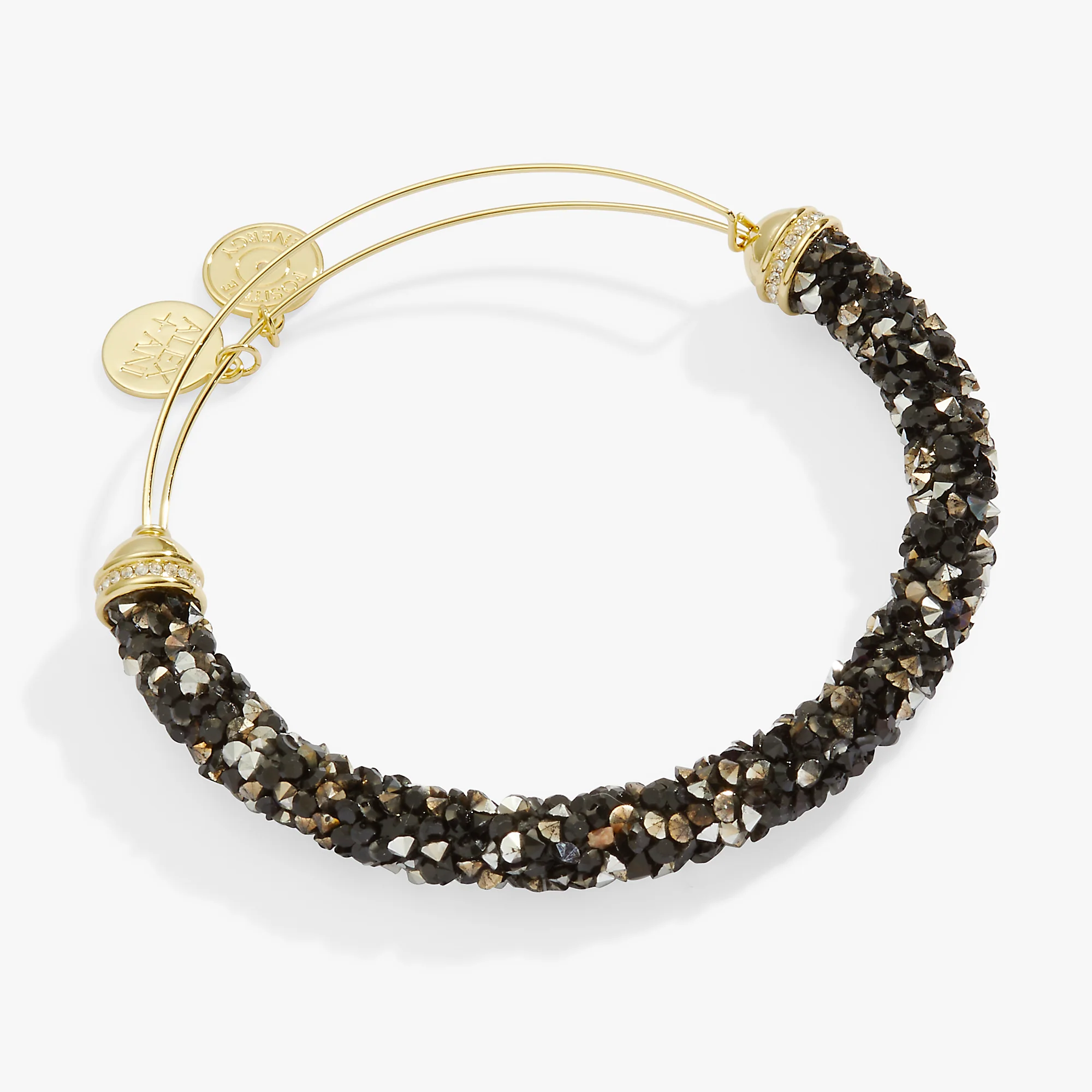 Crystal Crush Bangle. Black