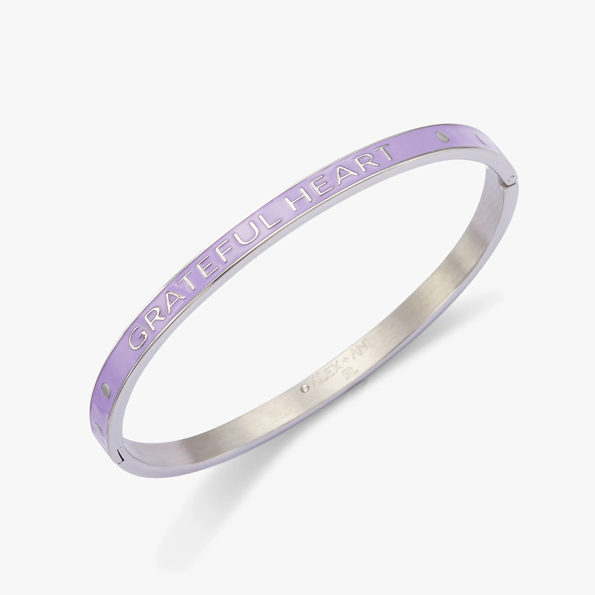 'Grateful Heart. Abundant Life' Hinge Bangle