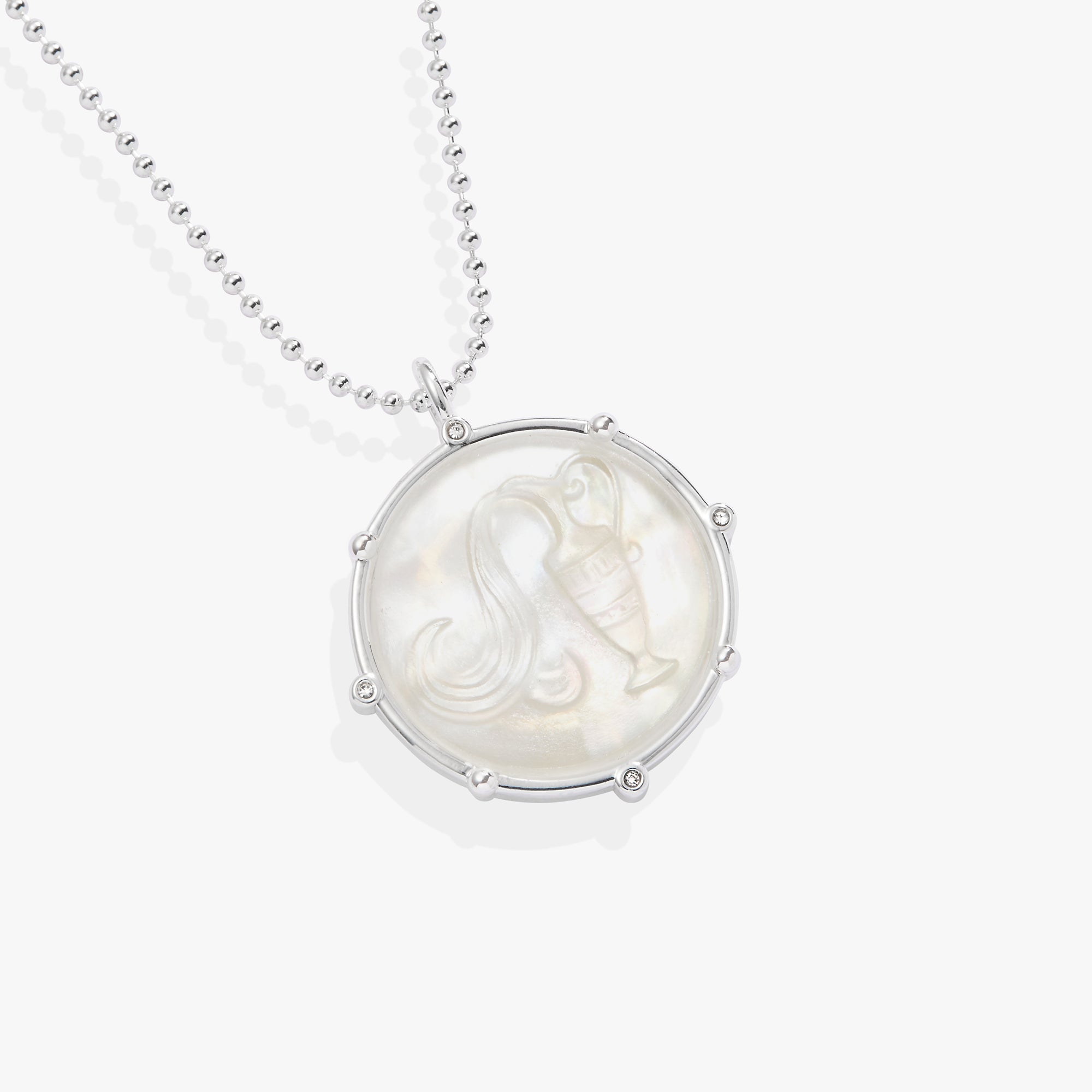 Aquarius Zodiac Double-Sided Charm Necklace - Image 4