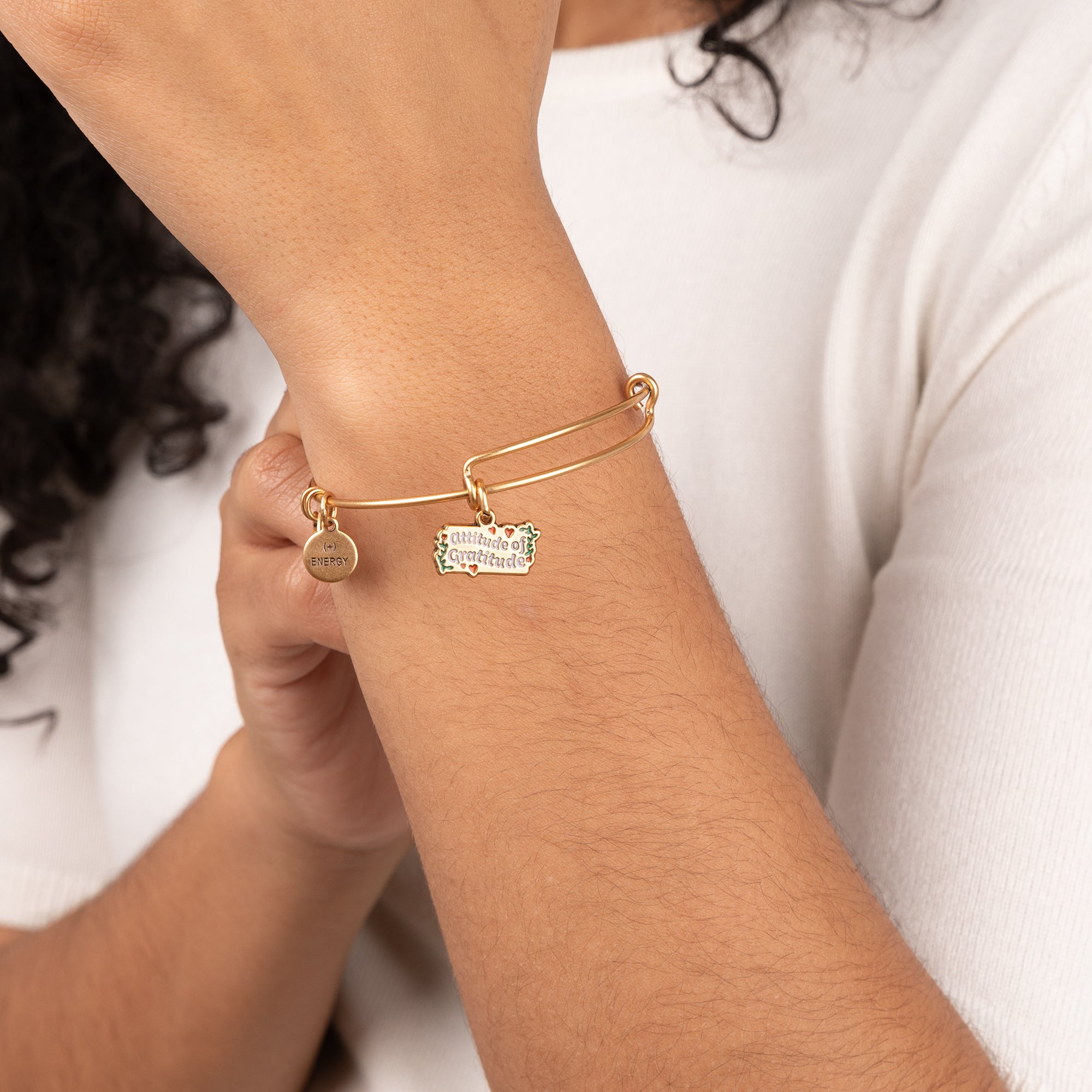 'Attitude of Gratitude' Charm Bangle - Image 2
