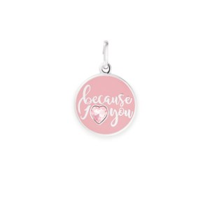Because I Love You Charm. Pink