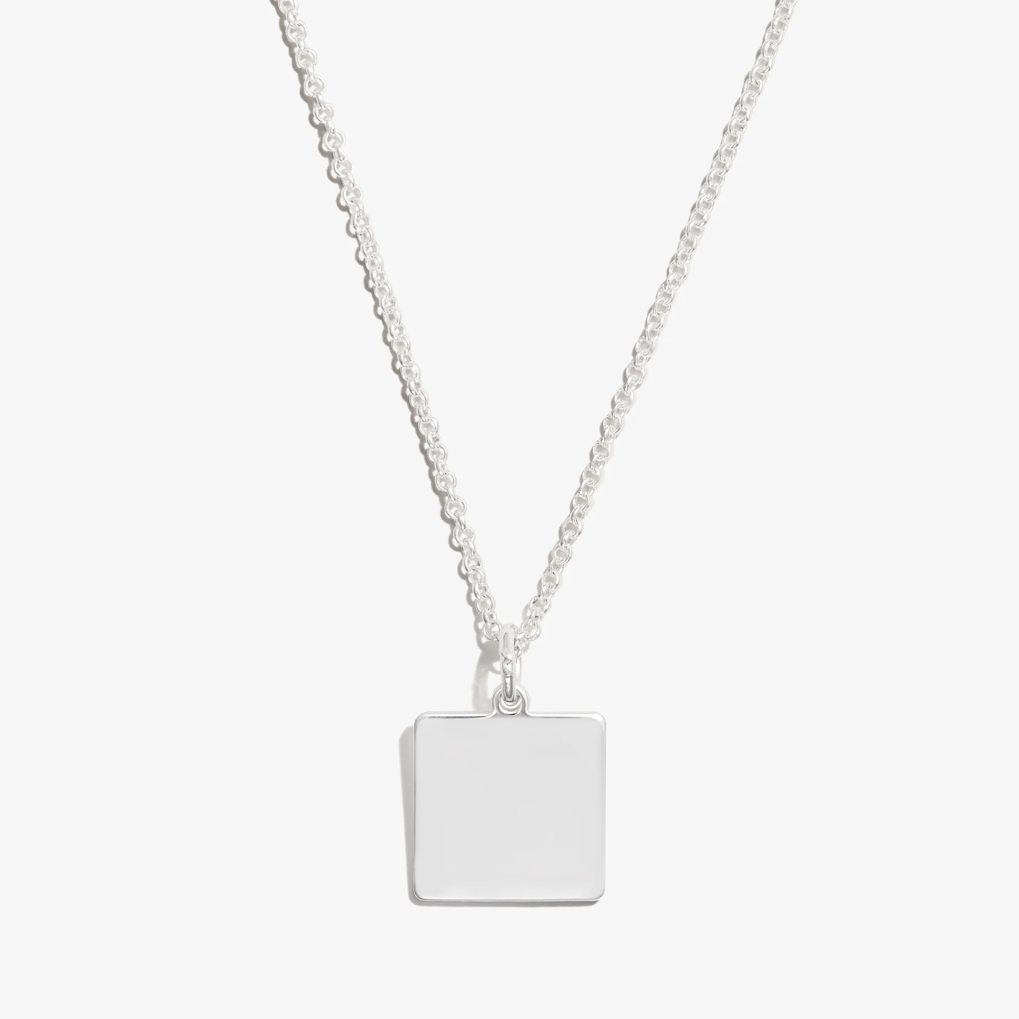 Square Charm Necklace. 21''