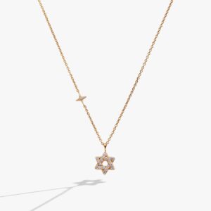 Star of David Delicate Pave Crystal Pendant Necklace
