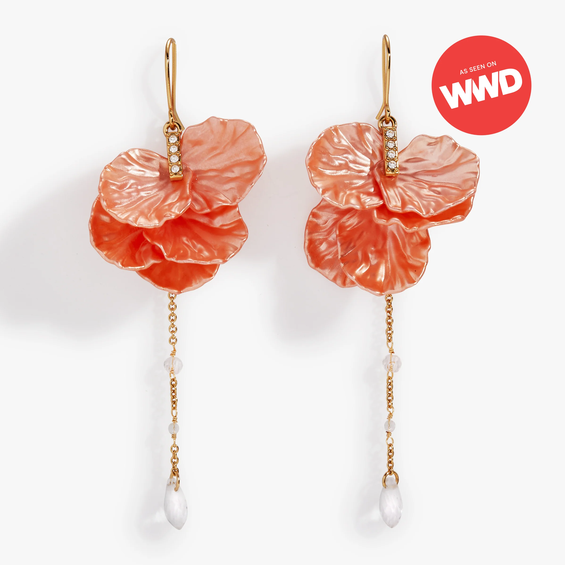 New York Botanical Garden® Peony Petal Statement Earrings