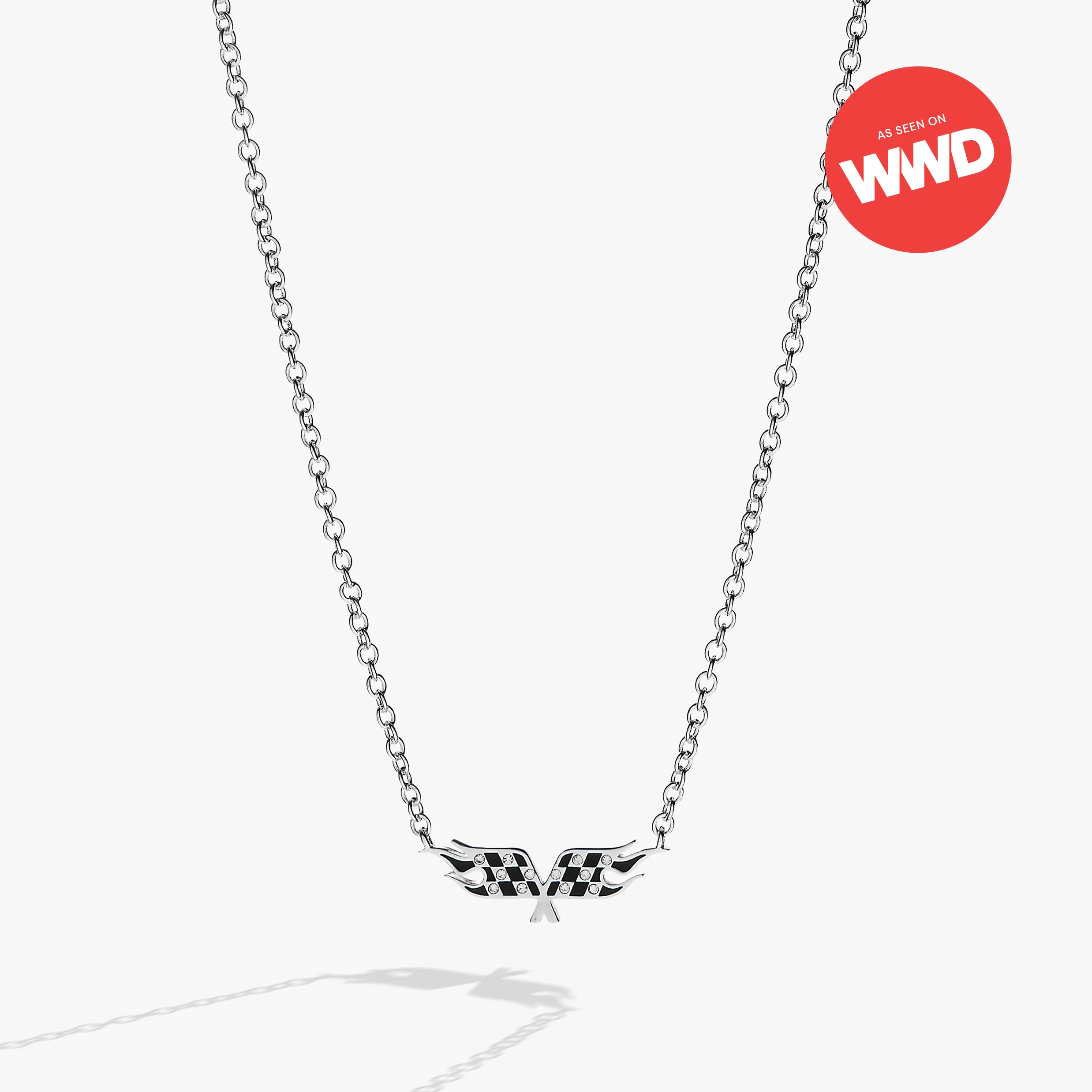 Hot Wheels™ Checkered Flag Necklace