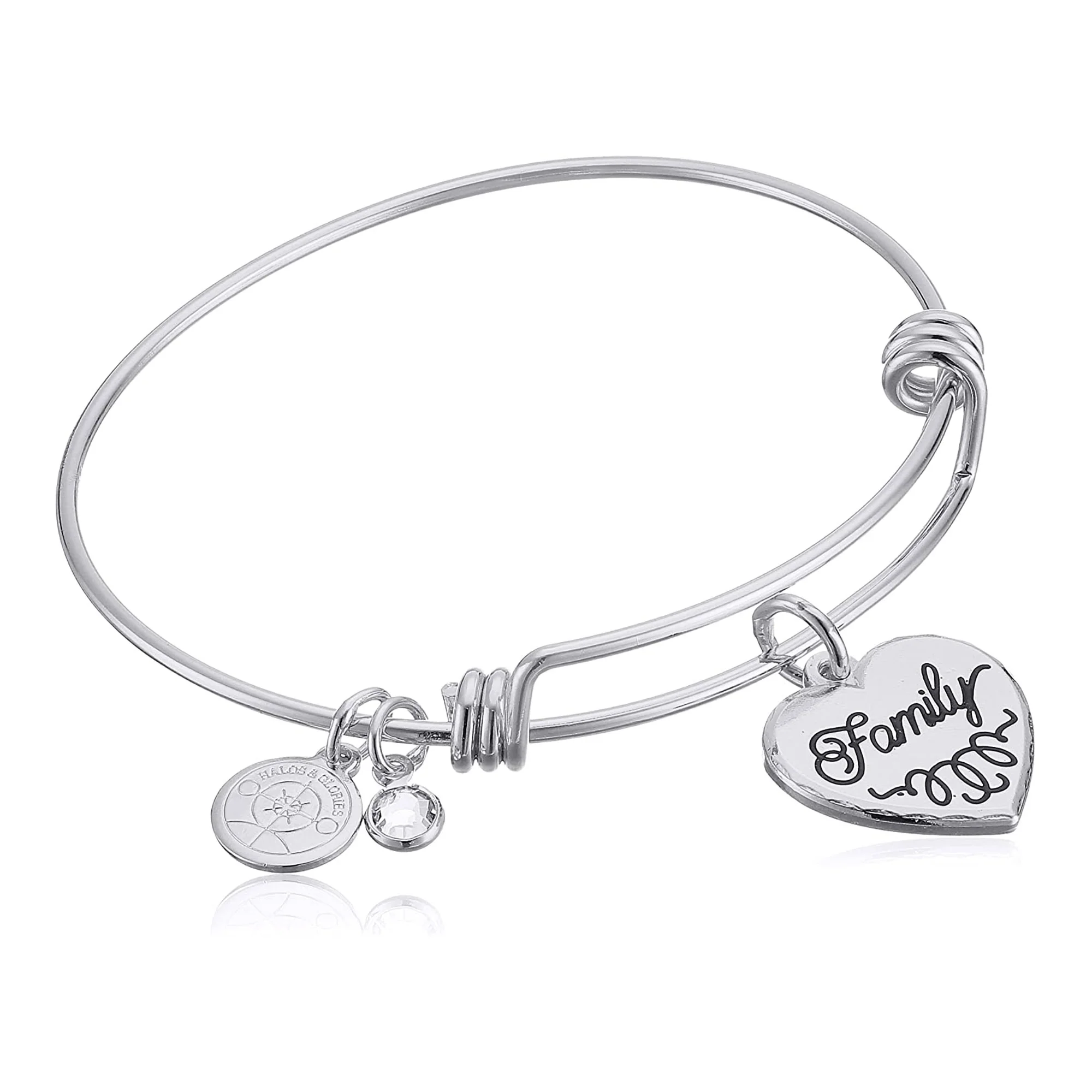 'Family' Charm Bangle. Halos & Glories