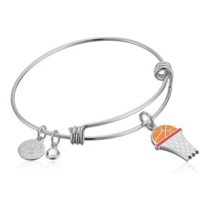 Basketball Charm Bangle Bracelet. Halos & Glories